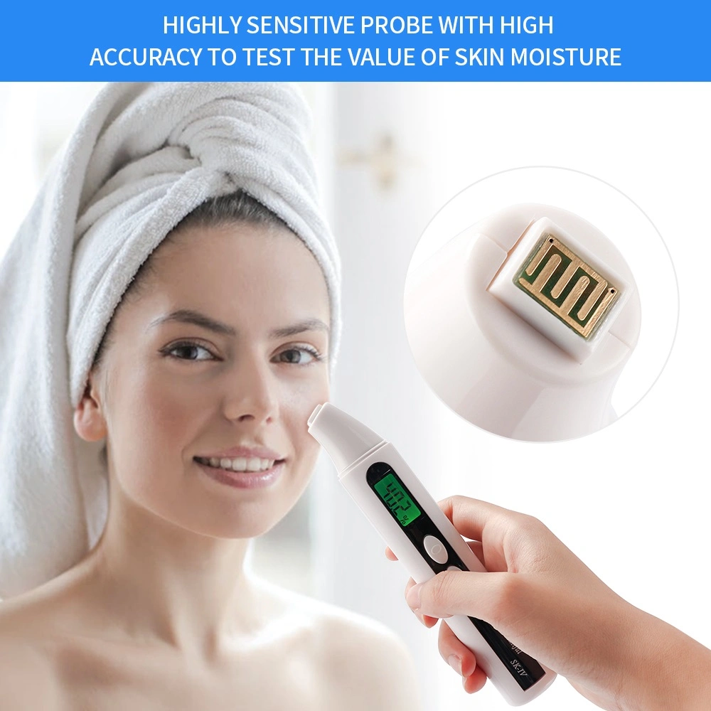 LCD Display Skin Analyzer Skin Moisture Tester Oil Test Meter Facial Skin Moisture&Oil Content Analyzer for Forehead Cheek